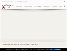 Tablet Screenshot of calliope-travel.fr